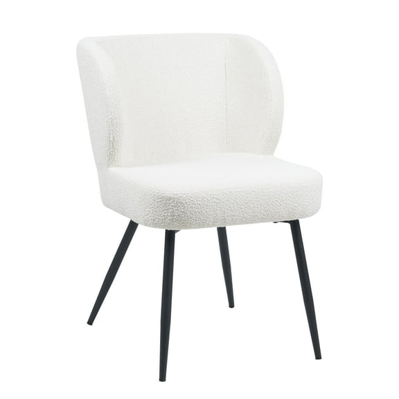 Eleonora Modern Fabric Boucle Dining Chair (Set of 2) In White