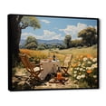 thumbnail image 2 of Designart "Joyful Picnics For Two At A Gathering" Meals & Picnics Floater Framed Canvas Art Print, 2 of 5
