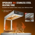 thumbnail image 4 of Commercial Food Warmer Lamp, 750W Stainless Steel Heating Light for Fries, Chips & Buffet, Countertop Warmer (104-122°F) - Silver, 4 of 11