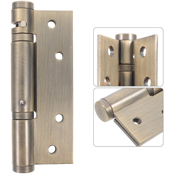 HAMPPLIES Spring Loaded Stainless Steel Automatic Door Hinge Dark Grey Set for Smooth