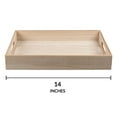 thumbnail image 4 of (2 pack) On the Surface Decorative Rectangle Tray, Customizable Serving Tray with Handles, 4 of 6