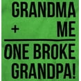 thumbnail image 2 of Grandma Plus Me Is One Broke Grandpa Romper Boys or Girls Infant Baby Brisco Brands 6M, 2 of 6