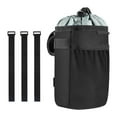 thumbnail image 1 of Portavasos para bicicleta, bolsa para botella de agua con bolsillo de malla, para manillar de bicicleta Negro, 1 of 9