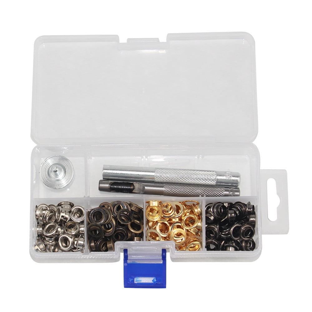 Lemoning 200 Set Grommets Grommet Tools for Canvas Clothes Leather 6mm
