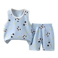 thumbnail image 3 of Hiijoy Toddler Boys Summer Outfits Cartoon Print Soft Tank Top & Shorts Set, Sizes 2-3T, 3 of 3