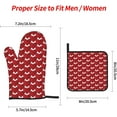 thumbnail image 2 of Mother''s Day Oven Mitts and Pot Holders Sets 4 pcs, Kitchen Oven Gloves Heat Resistant BBQ Gloves Non Slip for Chef, Cooking, 2 of 6