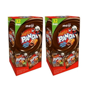 Meiji Hello Panda Cookies, Chocolate, 0.75 oz, 32 ct /2PK