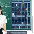 thumbnail image 7 of 36 Pockets Classroom Pocket Chart for Cell Phone and Calculator Holder, Door Wall Hanging Pocket Chart for Classroom with Number Stickers, 7 of 7