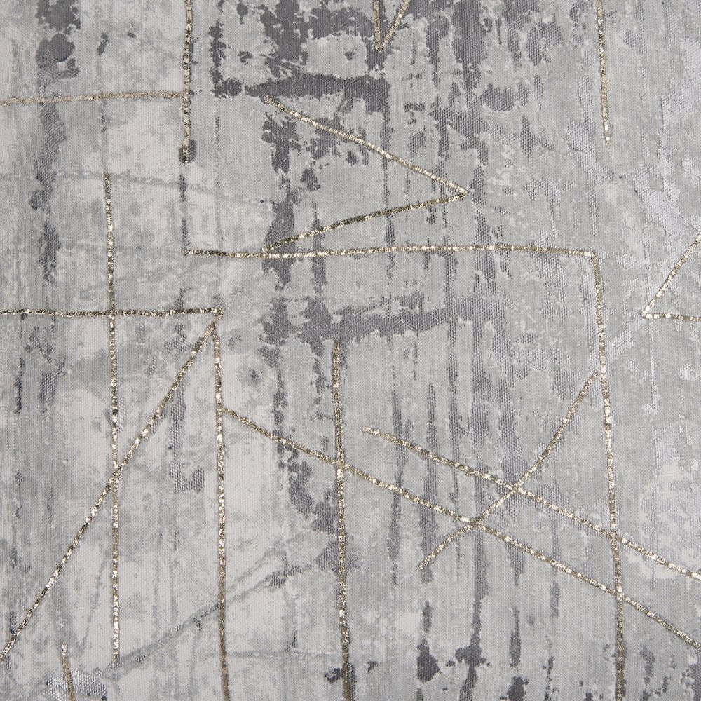 Rizzy Home Abstract Distressed Gold Cording Cotton Poly Filled Decorative Throw Pillow, 20"x20" , Silver