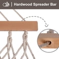 thumbnail image 5 of SUNCREAT Double Outdoor Hammock with Stand Included, Portable Cotton Rope 2 Person Hammock , Beige, 5 of 7