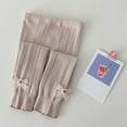 thumbnail image 3 of SonxaHe Infant Girls Leggings Pants Stretchy Active Knitted Leggings Child Cute Outerwear Skinny Soft Cozy Autumn Tights Beige,Sized 1-3, 3 of 6