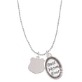 thumbnail image 1 of Delight Jewelry Stainless Steel Police Badge Blank - Best Mom Ever Charm Necklace, 1 of 4