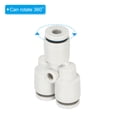 thumbnail image 3 of Unique Bargains Pousser pour Connecter Raccords, 12 Pack Raccords Diviseurs, Blanc, 1/8 de Pouce Od, 3 of 5