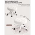 thumbnail image 2 of WXJHL Small Chair Round Rolling stools with Wheels, PU Leather Height Adjustable Swivel Work SPA Salon Stools with 2 Pack, 2 of 6