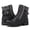 Black/Prints-21YY18, variant on GLOBALWIN Women's Brown Ankle Booties Fashion Combat Boots for Women 9.5M