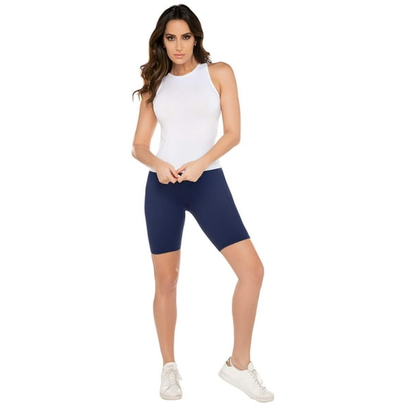 Miraclesuit Tummy Control Shaping Bike Shorts Dress Blues S (Women's 4-6)