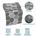 thumbnail image 5 of Gray Hexagon Bed Runner for Queen Size Bed, Modern Abstract Art Geometric Black Striped Soft Bedding Scarf Bedding Protector Slipcover Sofa Throw for Bedroom Hotel Guesthouse, 5 of 8