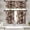 Coffee Tea 6, variant on Brown Kitchen Curtains Grey White Window Curtains Valance and Tier Set 36 Inch, Contemporary Rod Pocket Short Tier Curtain, Abstract Art Small Cafe Curtains for Kitchen Decor