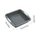 thumbnail image 3 of HongHeng Clearance Under $2.00 Silica Gel Baking Molds Cake Bread Dessert Baking Pan Squares Round Baking Pan Non Stick with Double Handle, 3 of 8