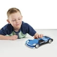 thumbnail image 4 of Hot Wheels Color Crashers Cyber Speeder Vehicle, 10-Inch Blue Motorized Toy Car with Lights and Realistic Racing Sounds, 4 of 5