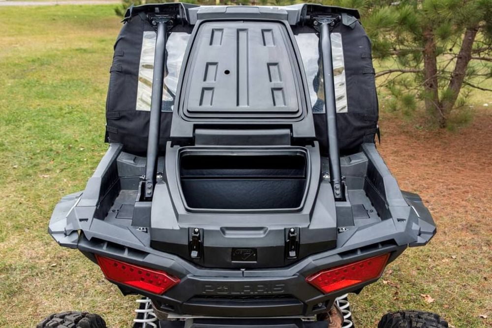 Highlands UTV Rear Cargo Box compatible with 2013-2023 Polaris RZR XP1000. Massive 168 Qt All-Weather Storage