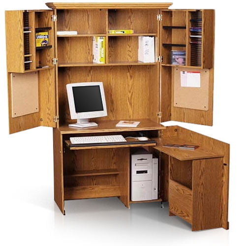 Sauder Computer Armoire, Forest Hills Collection - Walmart.com