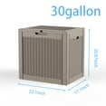 thumbnail image 3 of Chiccushion 30 Gallon Outdoor Patio Box Deck Classic Rattan Texture Durable Storage Container for Outdoor Leisure Space, Brown, 3 of 5