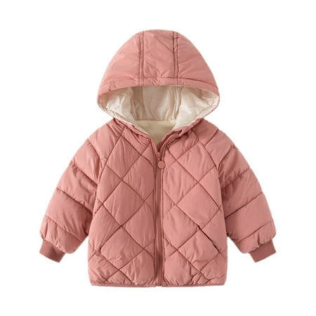 

Toddler Boys Coats Jackets Babys Girls Thick Warm Hooded Coat Winter For Babys Clothes Coat Jacket Outwear Solid Colour