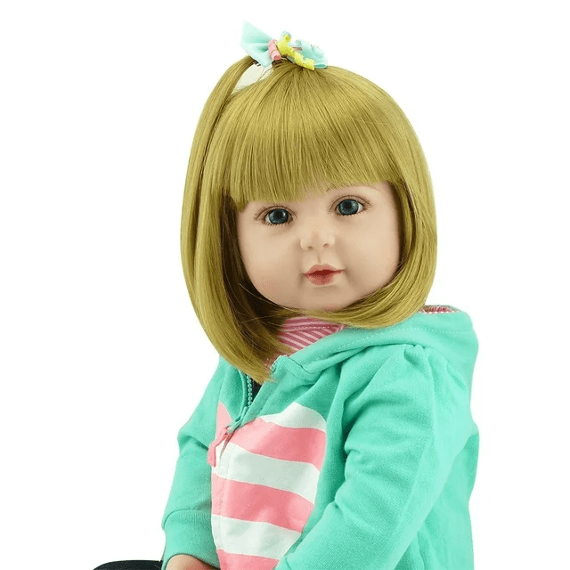 iCradle Reborn Baby Dolls Girl 18 Inch 45 cm Realistic Newborn Baby Doll Soft Cloth Body Real Life Baby Doll Xmas Gift Set for Kids Age 3+