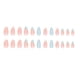 thumbnail image 4 of Uñas postizas francesas de almendra, cobertura completa, uñas postizas acrílicas artificiales desnudas, se pegan en las uñas para mujeres y niñas, 24 unidades, 4 of 5