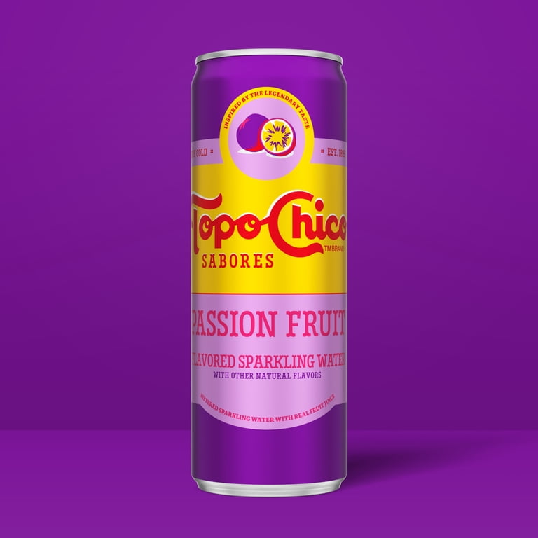 Topo Chico Sabores Passionfruit Flavored Sparkling Water, 12 fl oz, 8 Pack photo 2