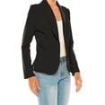 thumbnail image 4 of Women's Casual Solid Office Work Wear Long Sleeve Fitted Open Front Blazer Jacket, 4 of 7