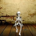 thumbnail image 5 of 3ft Skeleton Life Size Halloween Decor, Large Posable Skeletons with Glowing Eyes, Indoor Outdoor Halloween Graveyard Porch Patio Decorations Haunted House Prop, 5 of 6