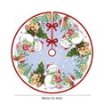 thumbnail image 3 of Horivan 2 Counts Christmas Tree Skirt 35 Inch Round PVC Mat Waterproof Holiday Decor for Living Room Bedroom Xmas Party Festive Carpet Rug with Reindeer Snowflake Print, 3 of 6