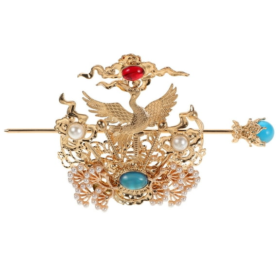 Mutmorningal Hair Coronet Retro Vintage Asian Chinese Hanfu Metal Hair Sticks Japanese Hair Pins Forks Chopsticks Bun Updo Holders For Wedding Party