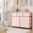 thumbnail image 1 of BeesClover Commode pour Chambre, Meuble Télé pour Télé de 55”, Meuble de Divertissement avec 10 Tiroirs, Unité d'Organisation de Rangement pour Chambre, Salon, Garde-Robe, Entrée, 1 of 7