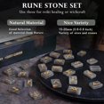 thumbnail image 3 of Crocon Smoky Quartz Rectangle Shape Gemstone Runes with Elder Futhark Alphabet Engraved 25 pcs Rune Set | Crystal Divination Metaphysical Healing Chakra Reiki Runes Set| with a Pouch| Size : 20-25mm, 3 of 8