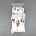 thumbnail image 1 of Ambesonne Feather Bedding Set 3 Pcs, Traditional American, Twin, Burnt Sienna Seafoam, 1 of 3