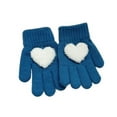 thumbnail image 3 of Hellosay Winter Gloves Kids Boys Girls Knit Thermal Warm Solid Christmas Gifts 3-8T Blue, 3 of 4
