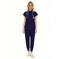 thumbnail image 6 of Wholesale Fashion Scrub Suits Dental Hospital Uniform Set Solid Color Surgical Gown Pocket V-Neck Scrubs Sets For Women Joggers Pants Suit, 6 of 17