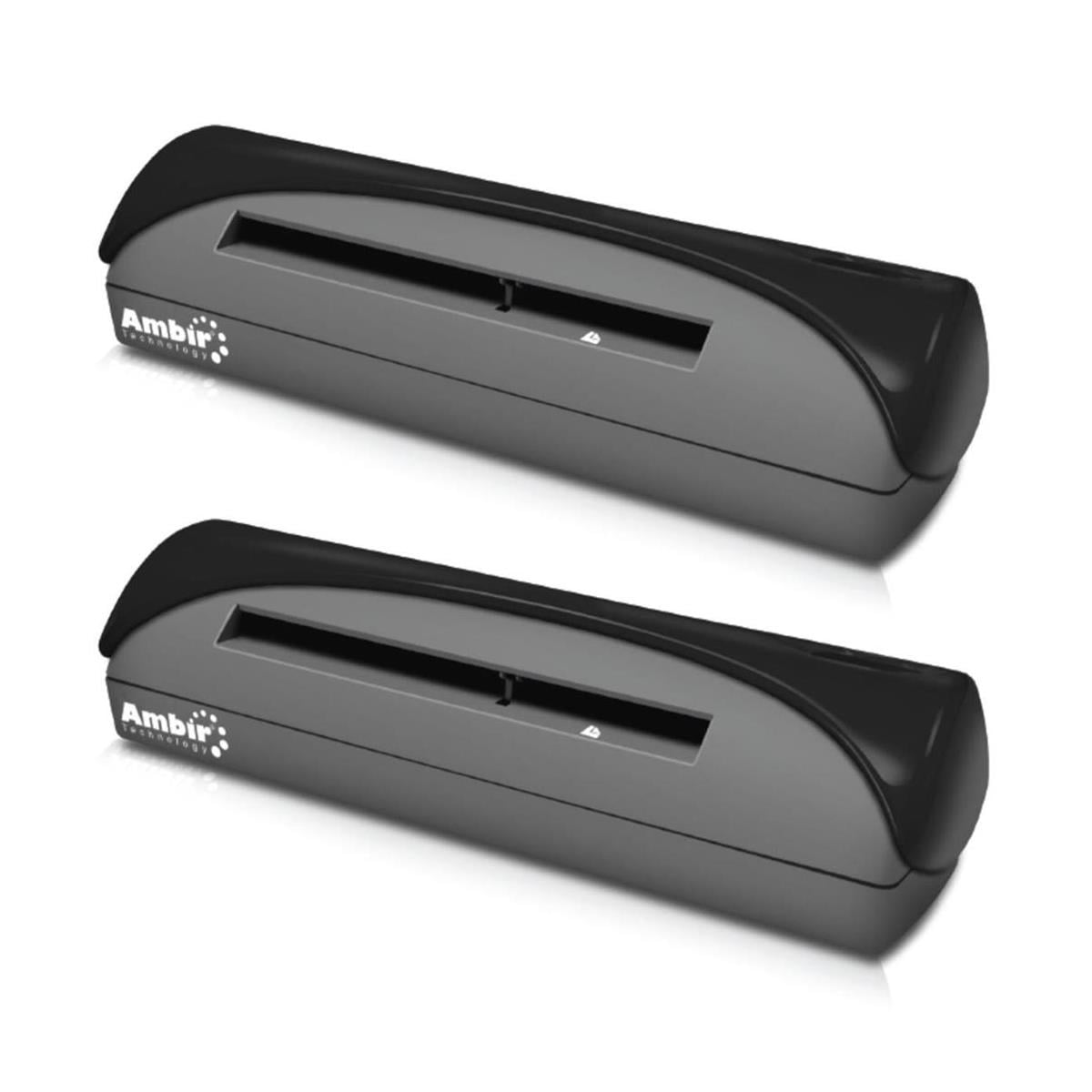 Ambir 2 Pack PS667-AS Simplex A6 ID Card Scanner with Scan, 7Sec per