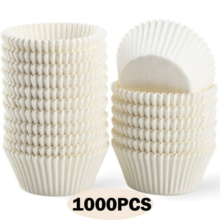 

Skycarper Standard Cupcake Liners Baking Cups Paper 1000 Count Air Fryer Disposable Paper Liner Non-Stick Air Fryer Liners Round Parchment Paper For Baking(white)