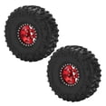 thumbnail image 1 of Juego de 2 llantas de 1,9 pulgadas y neumáticos de goma para coche teledirigido Axial SCX10 1/10, color rojo y negro., 1 of 14