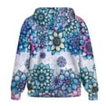 thumbnail image 5 of Renewold Bohemian Flower Blue Violet Womens Y2K Oversized Hoodies Zip Up Fleece Jackets Sweatshirts Hooded Sweaters Long Sleeve Pullover Jackets Tops Fall Winter Outfits Preppy Clothes, 4XL, 5 of 7