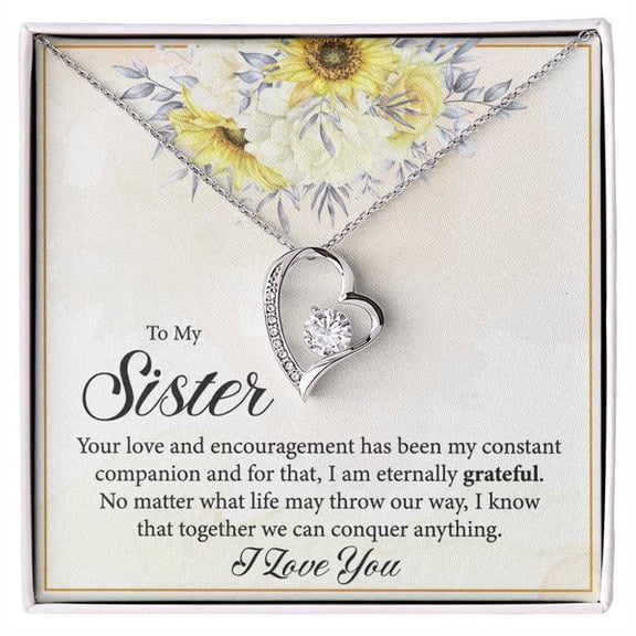 PerfectFor Sister 2025 - Heart Necklace, White Forever Love Necklace