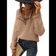 thumbnail image 1 of Suéteres de Mujer, Ropa de Otoño e Invierno, Jersey de Punto Informal de Larga con Botones y Volantes y Cuello Redondo Caqui M, 1 of 8