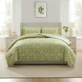 thumbnail image 3 of Virtu Twin Comforter Set, Botanical Twin Size Comforter Set, 5-Pc All Season Bedding Comforter Set, Sage Green/Off White, 3 of 8