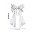 thumbnail image 3 of White Bow Decor, 40 x 24 Inches Large Big White Bow Party Decorations for Backdrop Birthday Wedding Bride, Huge Satin Ribbon Tie Hanging Wall Decor, 3 of 7