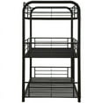 thumbnail image 3 of Bowery Hill Contemporary Metal Twin Triple Bunk Bed in Sandy Black, 3 of 3