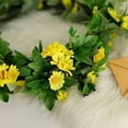thumbnail image 3 of BalsaCircle 5 feet Yellow Silk Daisy Flowers Garland Magnolia Leaves Hanging Vine Wedding, 3 of 8
